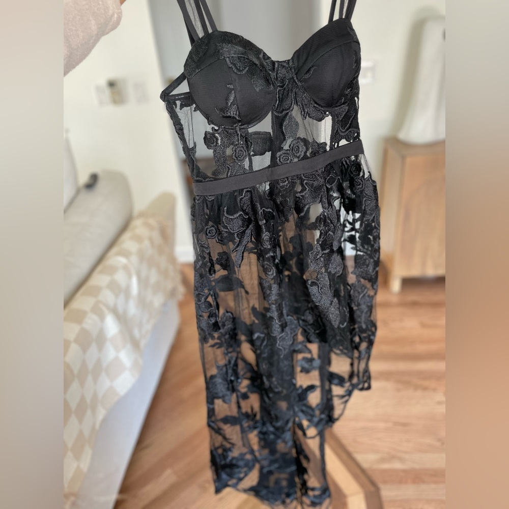 Black lace dress can be used as a sexy witch